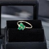 Jewelry Avalanche 20G Ladies 0.11 ctw Emerald Nose Ring, 14K Gold Butterfly Nose Hoop, 5/16"(8mm) - 3 of 4