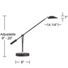 360 Lighting Modern Desk Table Lamp with USB Charging Port LED 20" High Satin Black Metal Adjustable Arm for Bedroom Office - 4 of 4