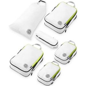 Narwey Compression Packing Cubes 6 Piece Set for Carryon Suitcases ...