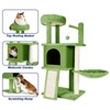 Modern Multicoloured Soft Plush Cat Tree Pet Tower with Top Resting Basket,Spacious Condos and Hanging Ball - 4 of 4