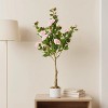 Artificial Camellia Tree 2 Pack,Realistic Camellia Plants in Pot with Flowers Fake Artificial Tree for Indoor and Outdoor,Wedding Decoration,Pink - 3 of 4