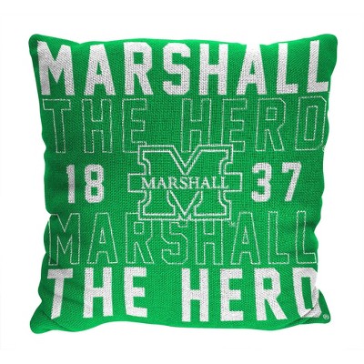 NCAA Marshall Thundering Herd Stacked Woven Pillow