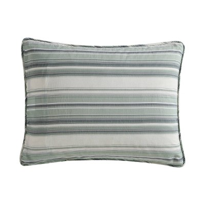 Fresno Green Cotton Reversible Full Quilt Set