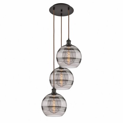 Rochester - 3 Light Cord Hung Multi Pendant In Industrial Style-35.63 Inches Tall and 16.5 Inches Wide