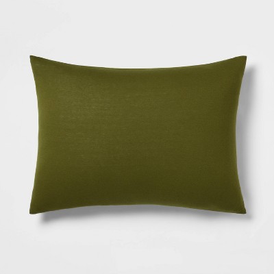 Standard  Jersey Solid Comforter Sham Olive - Room Essentials™