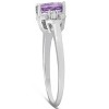Pompeii3 1 1/4ct Oval Amethyst & Diamond Ring 14K White Gold - 2 of 4