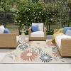 Nourison Aloha Daisy Flower Flatweave Outdoor Rug - 2 of 4