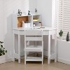 Kids Corner Study Desk Chair Set for Small Spaces, Wood Study Table with Adjustable Chair, Hutch, Corkboard, Pen Holder, Compact Student Desk Set - 3 of 4