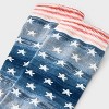 Women's Stars Crew Socks - Blue/Red 4-10: Recycled Polyester Blend, Lightweight Knit, Banded Cuff, Machine Washable - 3 of 3
