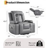 GustoWave Power Lift Recliner Chair - Heat and Massage, Adjustable Back and Legs, PU Leather Sofa Chair Designed for The Elderly - 2 of 4