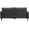 TiramisuBest 57 " Loveseat Sofa, Wood 2 Seat Sofa, Comfy , Small Space Saving Modern Upholstered Sofa, Living Room Bedroom Apartment, Light gray - 4 of 4