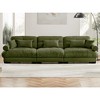 TiramisuBest Extra Large 3 Seat Modern Velvet Sofa, Oversize Sofa with Waist Pillows and Throw Pillows - 3 of 4