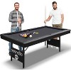 SereneLife SLPLTB76BL 76" Portable and Foldable Pool Table with Accessory Kit - 2 of 4