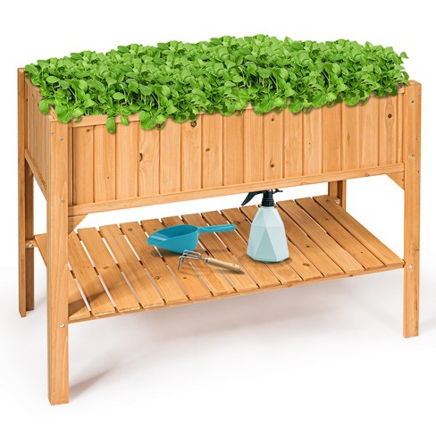 Raised Garden Bed Elevated Planter Box Shelf Garden Garden Wood :