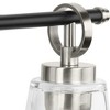 Progress Lighting Cassell 2-Light Vanity Fixture, Brushed Nickel/Matte Black, Clear Glass Shades - 4 of 4