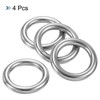 Unique Bargains Stainless Steel Seamless Welded DIY O Ring Buckles 20 Pcs Silver - 3 of 4