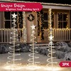 Joyfy Christmas Lights Outdoor, 3 Packs Spiral Tree Yard Light with Metal Stakes, Garden Indoor Outdoor Christmas Decorations - 2 of 4