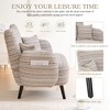 Kumasinova Modern Two-Seater Sofa,Stripe Sofa with Armrest,Pillows,Storage Pockets,Deep-Seated Tufted Backrest Sofa for Bedroom,Apartment,Office - 4 of 4