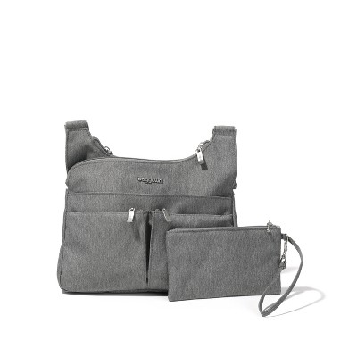 baggallini Women's Cross Over Crossbody Bag with RFID Wristlet