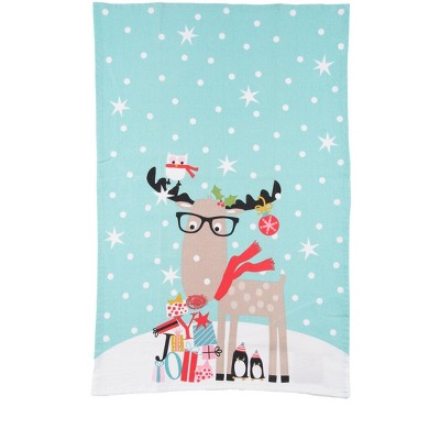 C&F Home Reindeer & Friends Printed Flour Sack Kitchen Towel Dishtowel