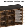 Shoe Storage Bench Cubby Organizer with Foam Pad Seating Cushion for Entryway Bedroom Living Room Dorm and Small Apartment - 3 of 4