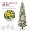 9ft Pre-Lit Snow-Flocked Slim Douglas Fir Artificial Christmas Tree with Realistic Branches, 550 LED Lights and 988 Tips - 3 of 4