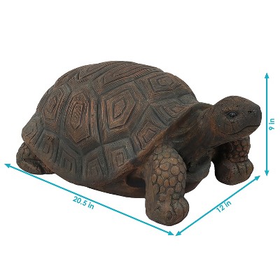 Tanya the Tortoise Large Brown Poly-Concrete Garden Statue