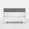 Bacati - Elephants White/Gray Long Crib Rail Guard Cover - 2 of 4