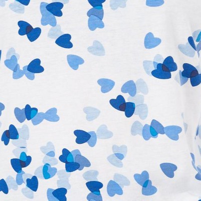 french blue confetti heart