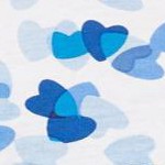 french blue confetti heart