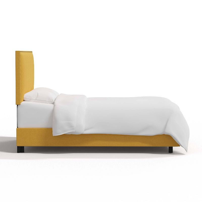 Skyline Furniture Arcadia Nailbutton Linen Bed, 5 of 8