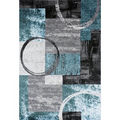 World Rug Gallery Abstract Circle Gray 2'x3' Area Rug : Target