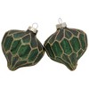 Northlight 4ct Green with Gold Glitter Onion and Finial Glass Christmas Ornaments 4.75" - 4 of 4