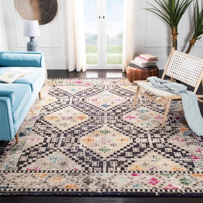 Madison Black and Yellow 8' x 10' Geometric Area Rug