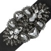 INSPIRE CHIC Women's Elastic Wide Large Rhinestone Corset Retro Elegant Waist Belt 1Pc - 2 of 4