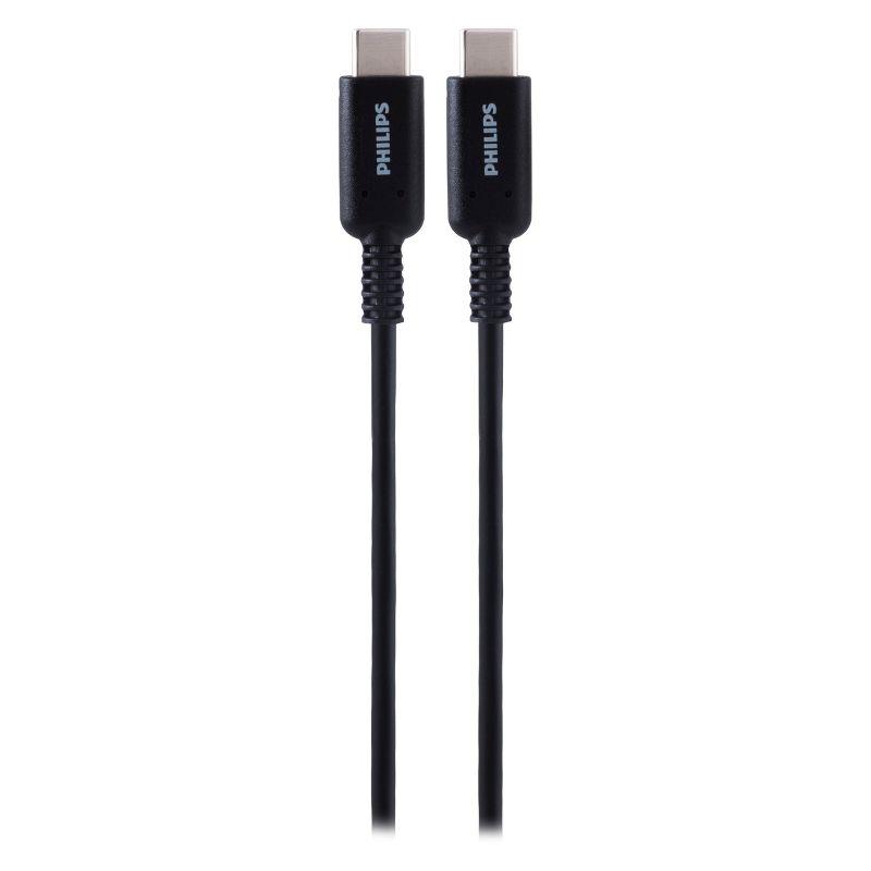Philips 6' Cable, USB-C to USB-C 60W Charge - Black, 3 of 8