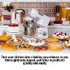 Deco Chef 5.5 QT Stand Mixer 550W 8-Speed with Pulse, Includes Dough Hook, Flat Beater, Wire Whip, Stainless Bowl & Splash Guard - 4 of 4
