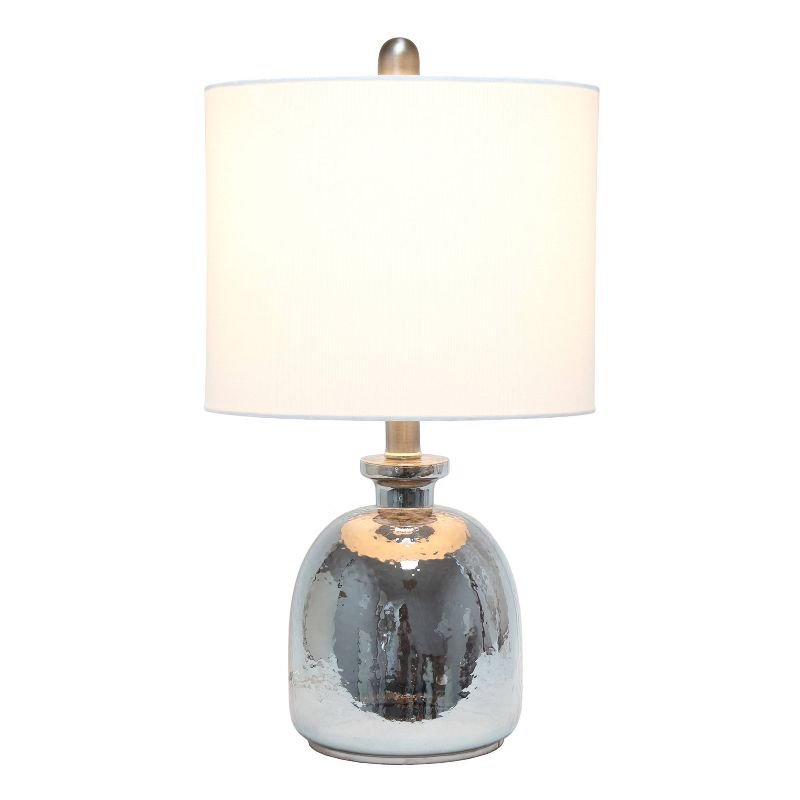 Hammered Glass Jar Table Lamp with Linen Shade - Lalia Home, 2 of 8