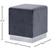 Meridian Furniture,Jax Velvet Ottoman/Stool - 3 of 4