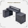 SinCiDo L-Shaped 67" Desk,Farmhouse Computer Desk w/ Charging Station & Filing Cabinets A4/ Letter /F4/ Law,Double-Layer Storage Cabinet,Writing Desk - 3 of 4