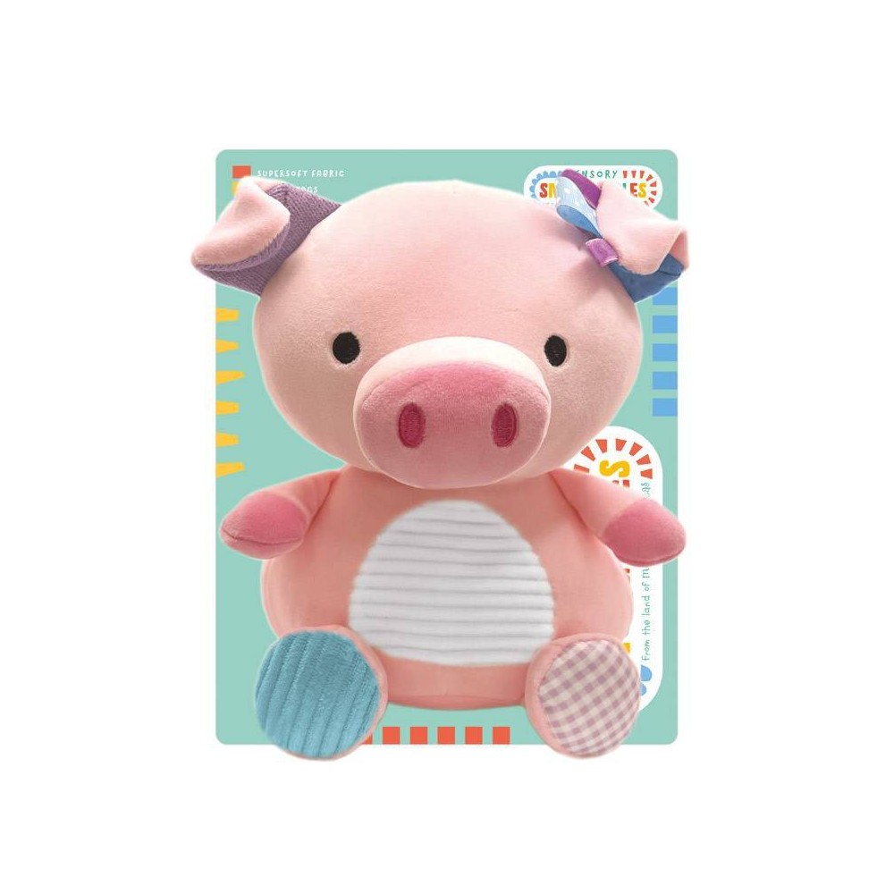Make Believe Ideas New Weighted Plush Baby Learning Toy - Pig