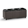 NicBex Faux Leather Storage Ottoman Bench,Upholstered Storage Ottoman with 3 Flip Over Serving Trays,Storage Bench for Living Room,Bedroom - 4 of 4