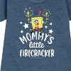 - SpongeBob SquarePants - Mommy's Little Firecracker Graphic Short Sleeve Fleece Dress - 2 of 4