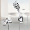 SEVOBAL Shower Faucets, Lift-Up Diverter Bathtub Faucet with Handheld Shower in Chrome Finish, Silver, 11.42"*8.67"*3.94" - 4 of 4