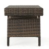 Faux Rattan Outdoor End Table, 24" Wide Wicker Accent Table for Patio or Garden Use, Patio End Table, Outdoor Side Table -Christopher Knight Home - 2 of 4