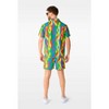 OppoSuits Men's Summer Set - Loopy Lines Printed Top And Shorts - 2 of 4