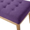 NicBex Upholstered Ottoman Wood Entryway Bench End Of Bed Bench with Wooden Legs, Button-Tufted Top for Living Room - 4 of 4