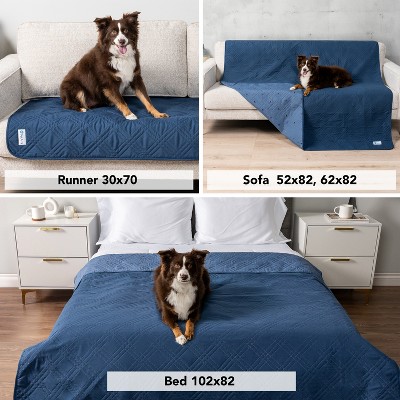 Medium Blue Waterproof Reversible Pet Blanket