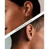 Molenia Moissanite Halo Stud Earrings for Women Men, Round Cut D Color VVS1 Lab Diamond, 18K/14K Gold Plated 925 Sterling Silver Studs Dainty Jewelry - 2 of 4
