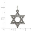 Black Bow Jewelry Sterling Silver Antiqued Textured Star of David Charm or Pendant - 4 of 4